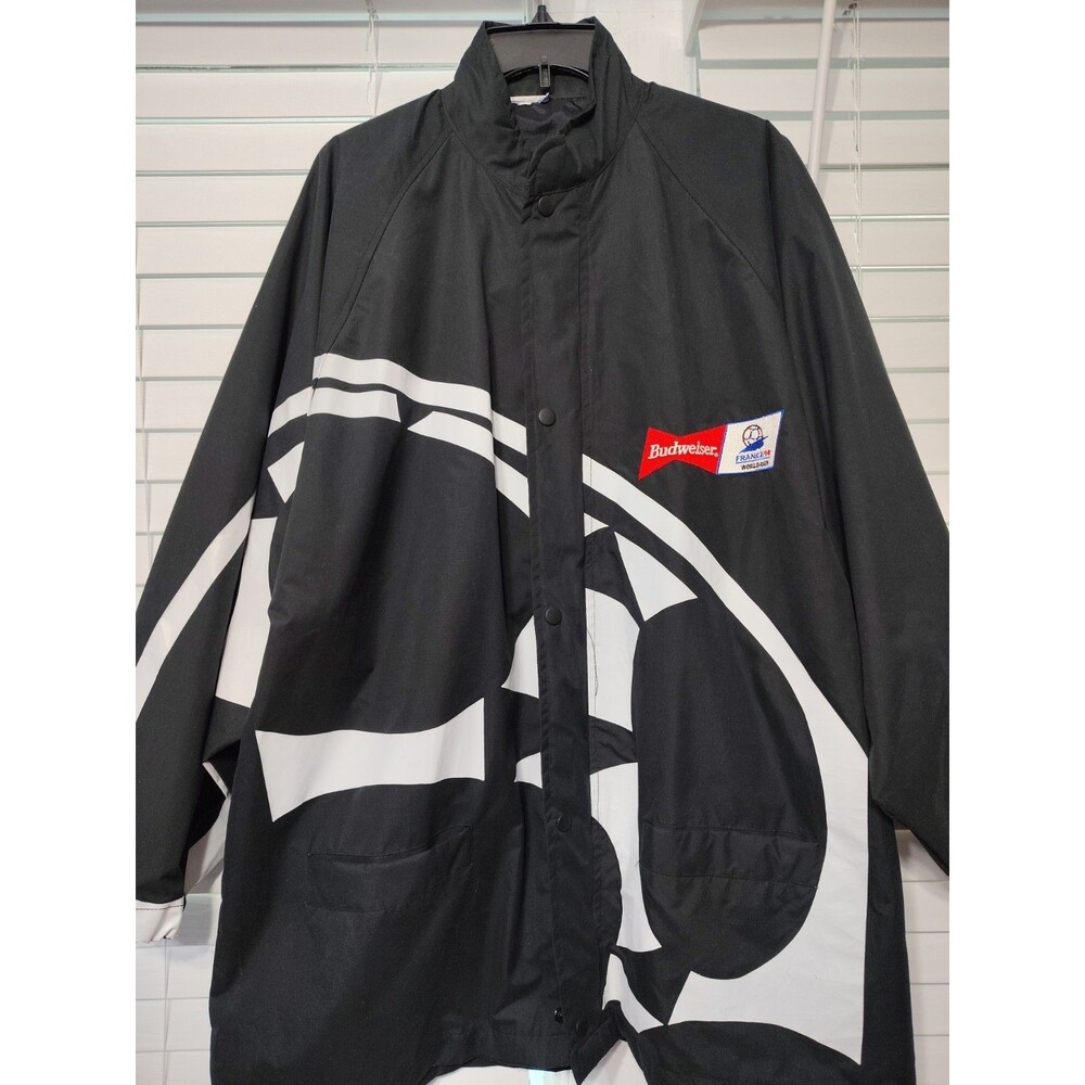 World Cup 1998 Soccer Jacket XXL Windbreaker 2XL France 98 Budweiser Full Zip